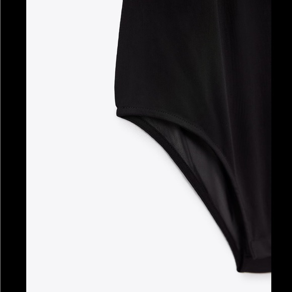 ZARA COMBINATION TULLE BODYSUIT - Picture 6 of 7